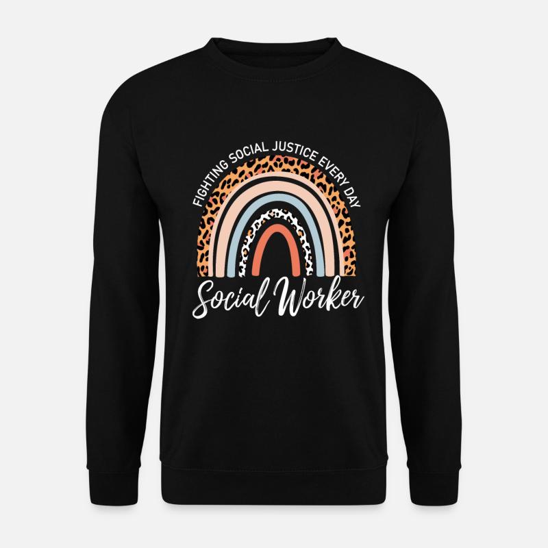 Sozialarbeiter Bekämpfen Täglich Soziale - Unisex Pullover - Schwarz