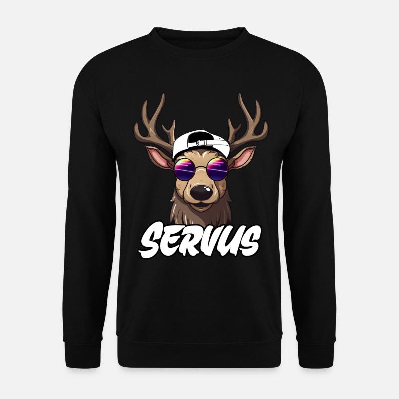Hirschgeweih Servus Grantler Trachtenshirt Mann - Unisex Pullover - Schwarz