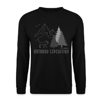 SWEATS À CAPUCHE ET T-SHIRTS DE BUSHCRAFT ET DE SAUVAGE EN PLEIN AIR - Sweat-shirt Unisexe - noir - Devant - Alina (178cm) & Michal (187cm)