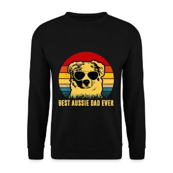 Vintage meilleur papa australien jamais papa chien t-shirt - Sweat-shirt Unisexe - noir - Devant - Alina (178cm) & Michal (187cm)