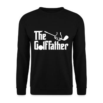 Der Golffather Golf Dad Golf Papa Lustiges Golfspiel - Unisex Pullover - Schwarz - Vorne - Alina (178cm) & Michal (187cm)