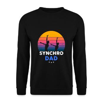 Synchronized Swimming Synchro Dad Funny - Unisex Sweatshirt - black - Front - Alina (178cm) & Michal (187cm)