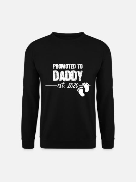 Promoted to Daddy 2020 Soon to be Dad Husband Gift - Unisex Sweatshirt - black