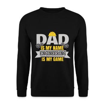 Papa ingénieur - Sweat-shirt Unisexe - noir - Devant - Alina (178cm) & Michal (187cm)