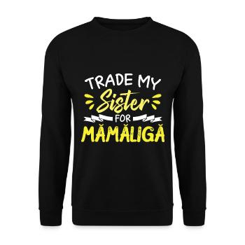 Drôle de soeur cuisine roumaine Mamaliga - Sweat-shirt Unisexe - noir - Devant - Alina (178cm) & Michal (187cm)