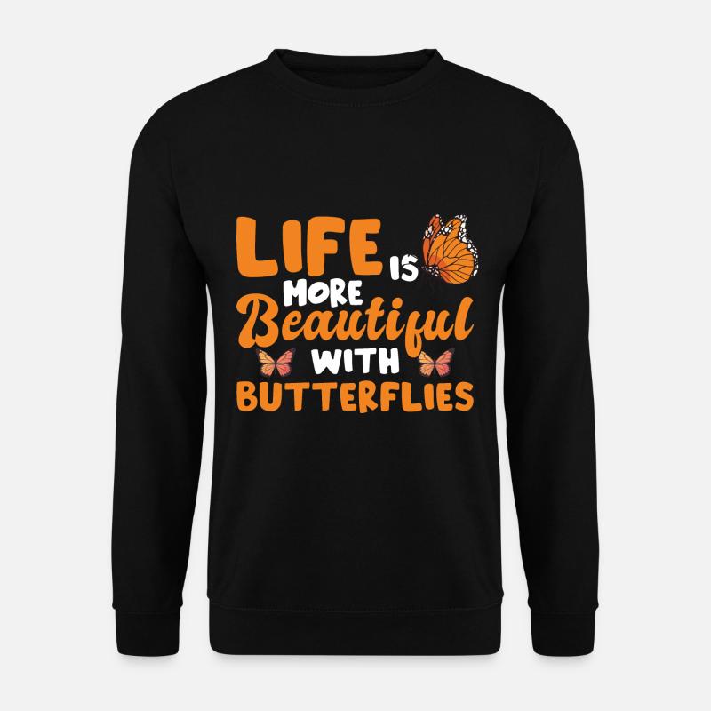 Schmetterling Monarch - Unisex Pullover - Schwarz