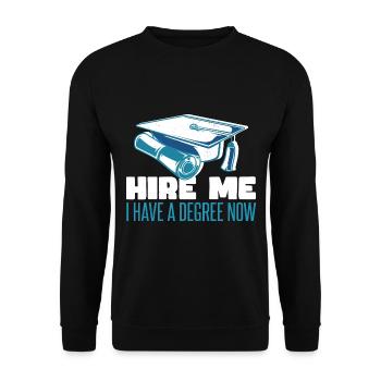 J’ai un diplôme maintenant - Sweat-shirt Unisexe - noir - Devant - Alina (178cm) & Michal (187cm)