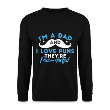 Papa Pun Amant - Sweat-shirt Unisexe - noir - Devant - Alina (178cm) & Michal (187cm)