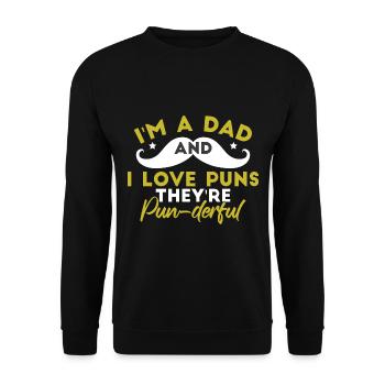 Papa Pun - Sweat-shirt Unisexe - noir - Devant - Alina (178cm) & Michal (187cm)