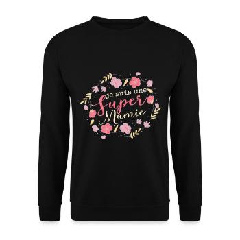 Je Suis Une Mamie Humour Grand-Maman Mamé - Sweat-shirt Unisexe - noir - Devant - Alina (178cm) & Michal (187cm)