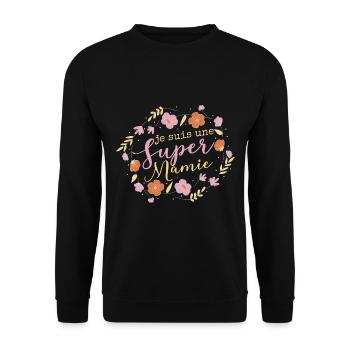 Je Suis Une Mamie - Sweat-shirt Unisexe - noir - Devant - Alina (178cm) & Michal (187cm)