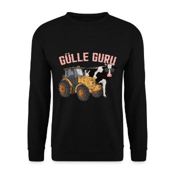 Gülle Guru - Unisex Pullover - Schwarz - Vorne - Alina (178cm) & Michal (187cm)