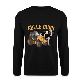 Gülle Guru - Unisex Pullover - Schwarz - Vorne - Alina (178cm) & Michal (187cm)