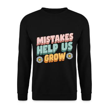 Mistakes Help Us Grow Teacher - Unisex Sweatshirt - black - Front - Alina (178cm) & Michal (187cm)