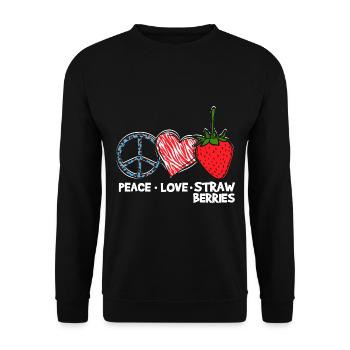 Fraise mignonne - Sweat-shirt Unisexe - noir - Devant - Alina (178cm) & Michal (187cm)
