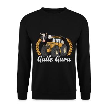 Gülle Guru - Unisex Pullover - Schwarz - Vorne - Alina (178cm) & Michal (187cm)