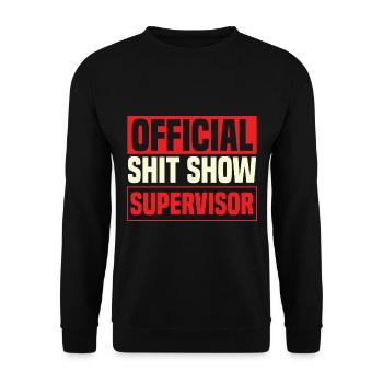 Humor Saying Funny Management Manager - Unisex Sweatshirt - black - Front - Alina (178cm) & Michal (187cm)