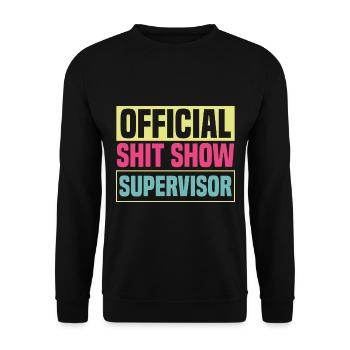 Manager Supervisor Apparel Funny - Unisex Sweatshirt - black - Front - Alina (178cm) & Michal (187cm)