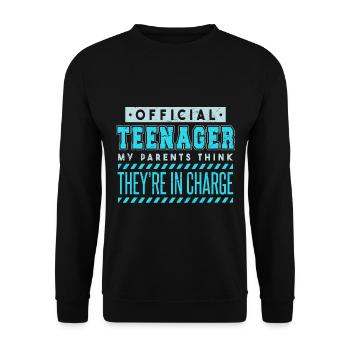 Offizieller Teenager-Geburtstag - Unisex Pullover - Schwarz - Vorne - Alina (178cm) & Michal (187cm)