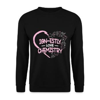 Mignon amoureux de la chimie - Sweat-shirt Unisexe - noir - Devant - Alina (178cm) & Michal (187cm)