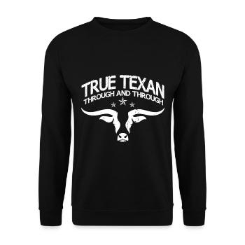 Le vrai Texan de bout en bout - Sweat-shirt Unisexe - noir - Devant - Alina (178cm) & Michal (187cm)