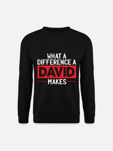 Quelle différence un David fait - Sweat-shirt Unisexe - noir