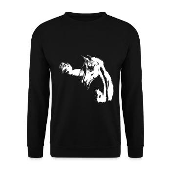 arabisches Pferd - Unisex Pullover - Schwarz - Vorne - Alina (178cm) & Michal (187cm)