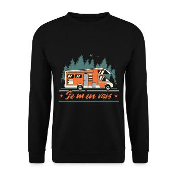 Camping-Car Humour - Sweat-shirt Unisexe - noir - Devant - Alina (178cm) & Michal (187cm)