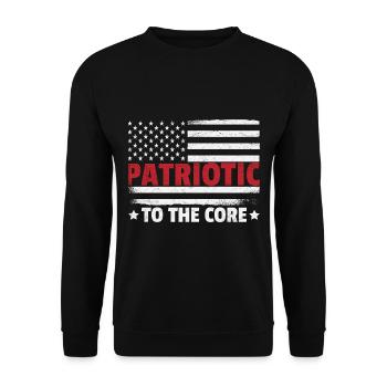 American Flag Patriotism - Unisex Sweatshirt - black - Front - Alina (178cm) & Michal (187cm)