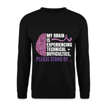 Epilepsy Awareness Designs for Men - Unisex Sweatshirt - black - Front - Alina (178cm) & Michal (187cm)