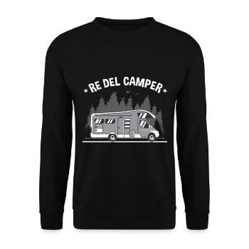 Camping-car | Campings | Caravane | Camping - Sweat-shirt Unisexe - noir - Devant - Alina (178cm) & Michal (187cm)