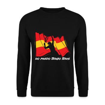 Hombre Tenista Tenis Divertido - Sweat-shirt Unisexe - noir - Devant - Alina (178cm) & Michal (187cm)