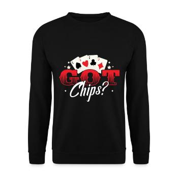Poker Player Gambling Casino Texas Hold'Em Poker - Unisex Sweatshirt - black - Front - Alina (178cm) & Michal (187cm)