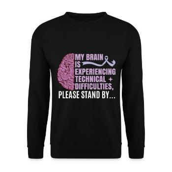 Epilepsy Quote - Unisex Sweatshirt - black - Front - Alina (178cm) & Michal (187cm)