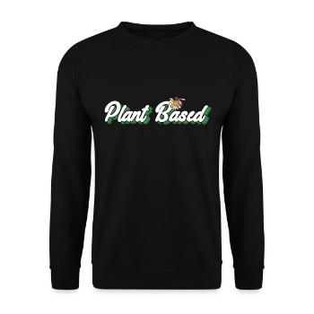 Plant Based Honigbiene - Unisex Pullover - Schwarz - Vorne - Alina (178cm) & Michal (187cm)