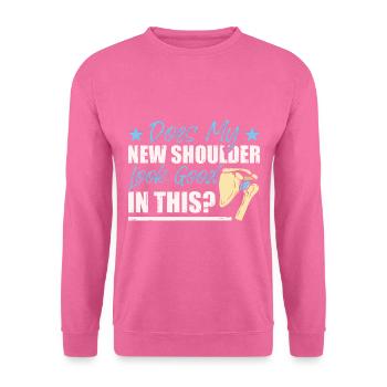 Lustige Schulter-Erholung - Unisex Pullover - Pink - Vorne