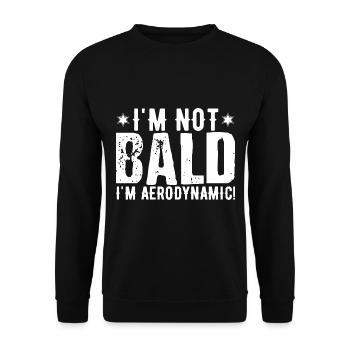 Je ne suis pas chauve | Papa | Papa | Blagues de papa | Papa - Sweat-shirt Unisexe - noir - Devant - Alina (178cm) & Michal (187cm)
