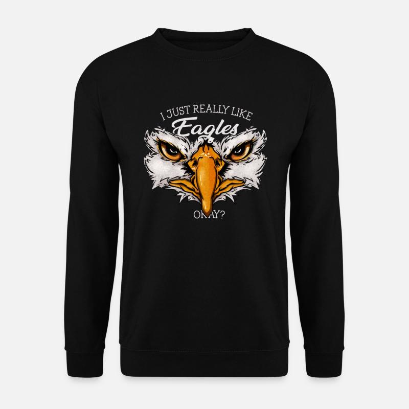 Ich mag Adler wirklich wirklich okay? Lustiges Adlergeschenk - Unisex Pullover - Schwarz