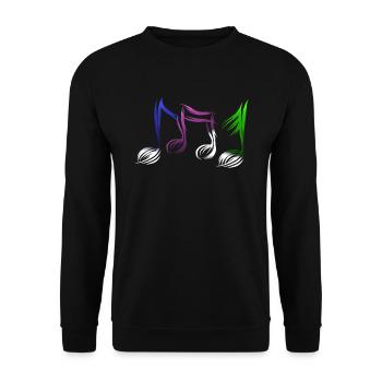 Musik Noten Musiknote - Unisex Pullover - Schwarz - Vorne - Alina (178cm) & Michal (187cm)