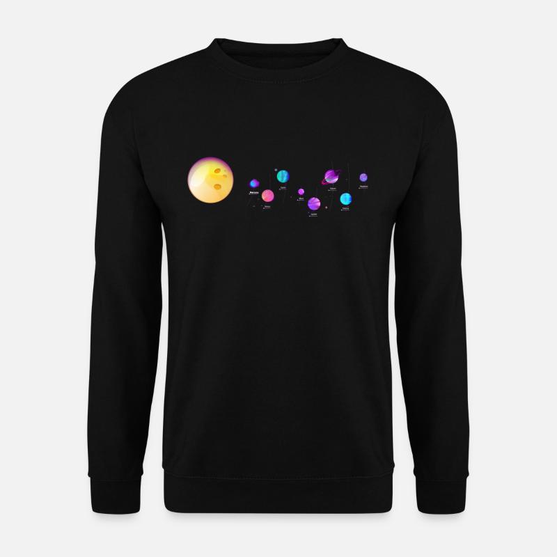 Sonnensystem Planeten - Unisex Pullover - Schwarz
