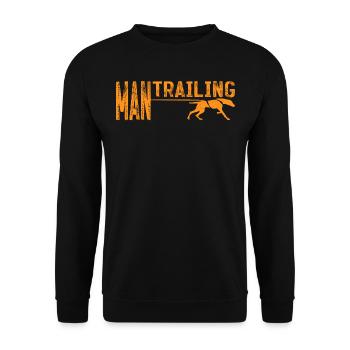 vintage Mantrailing amoureux de chien - Sweat-shirt Unisexe - noir - Devant - Alina (178cm) & Michal (187cm)