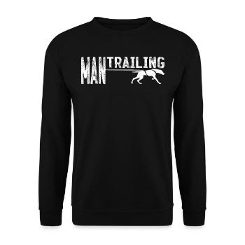 vintage Mantrailing amoureux de chien - Sweat-shirt Unisexe - noir - Devant - Alina (178cm) & Michal (187cm)
