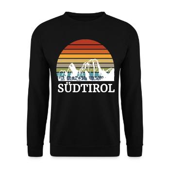 South Tyrol Dolomites Fun skier Mountaineer - Unisex Sweatshirt - black - Front - Alina (178cm) & Michal (187cm)