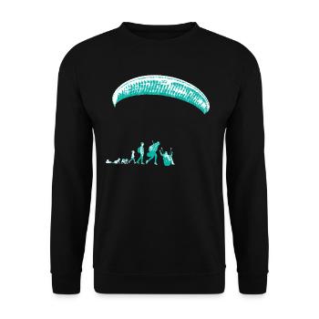 Paragliding Evolution Paragliding Evolution 2dc - Unisex Pullover - Schwarz - Vorne - Alina (178cm) & Michal (187cm)