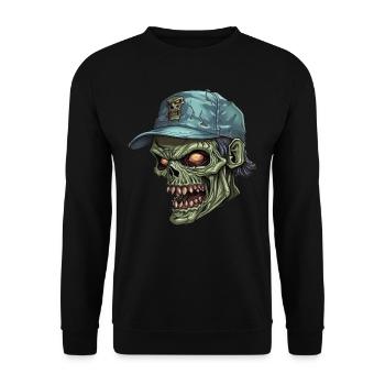 Monster Monster Demon Devil Vampire Guhl Zombie - Unisex Sweatshirt - black - Front - Alina (178cm) & Michal (187cm)