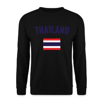Thailand Flagge - Unisex Pullover - Schwarz - Vorne - Alina (178cm) & Michal (187cm)