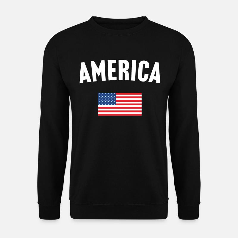 Amerika Flagge - Unisex Pullover - Schwarz