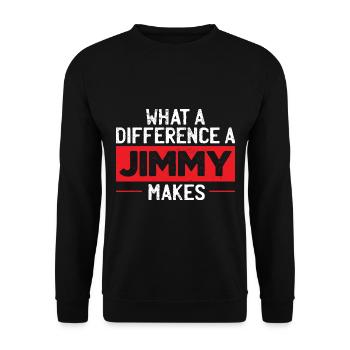 What A Difference A Jimmy Makes - Unisex Sweatshirt - black - Front - Alina (178cm) & Michal (187cm)