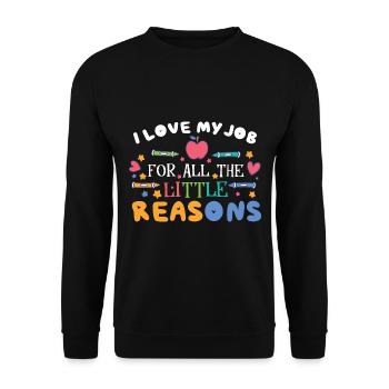 Erzieherlehrer unterrichten Pre-K - Unisex Pullover - Schwarz - Vorne - Alina (178cm) & Michal (187cm)