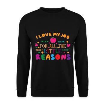 Cute Kindergarten Teacher School Teaching Teacher - Unisex Sweatshirt - black - Front - Alina (178cm) & Michal (187cm)